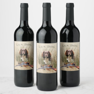 Sprocker Spaniel Wijn Etiket