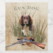 Sprocker Spaniel Wijn Etiket (Enkel label)