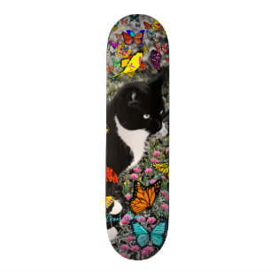 Sproeten in Vlinders - Tuxedo Kitty Skateboard
