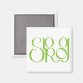 Sprog lime groene magneet (Voorkant / Achterkant)