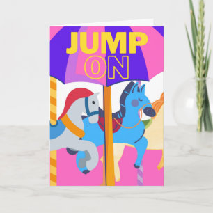 Sprong aan neem een Ride en viel Kaart