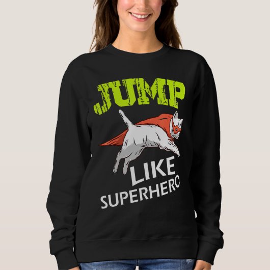 Sprong als superheld trui (Voorkant)
