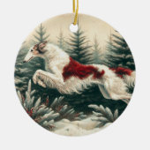 Sprong Christmas Borzoi Ornament (Voorkant)