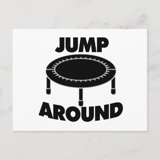 Sprong rond trampoline briefkaart (Voorkant)