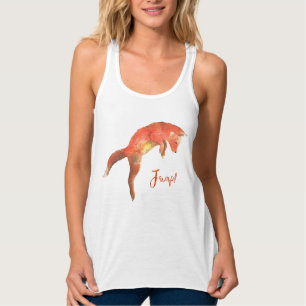 Sprong Schattige Red Fox Tanktop
