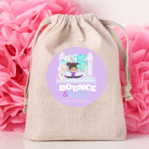 Sprong van de sprinkhaan ronde sticker