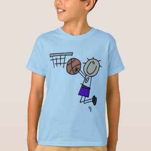 Sprong voor Basketball - Paarse T-shirts en cadeau