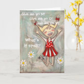 Sprong voor Vreugde - de Kaart van het Moederdag (Gele Bloem)