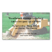 Spronkelen en verwijderen van bomen magnetisch visitekaartje (Voorkant)