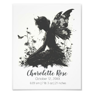 Sprookje Baby shower cadeau   Poster geboortestati