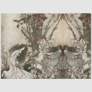 Sprookje Cottagecore Fairy Arthur Rackham Tissuepapier