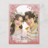 Sprookje dank u foto bruiloft Briefkaart (Voorkant)