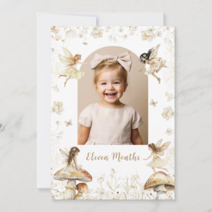 Sprookje Eerste Jaar Boho Mijlpaal Fotokaart Kaart