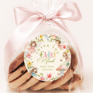 Sprookje Eerste Verjaardag Kleurrijk Helder Dank j Ronde Sticker