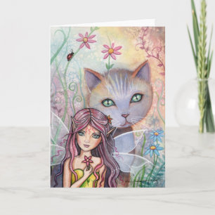 Sprookje en kat Wenskaart door Molly Harrison Kaart