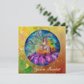 SPROOKJE IN DE NACHT roze groen blauw geel glitter Kaart (Staand voorkant)