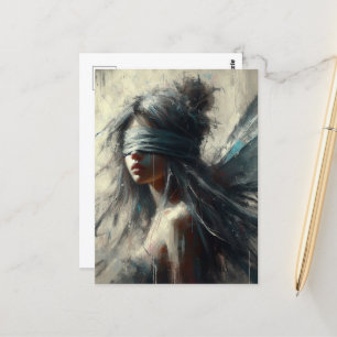 Sprookje in een blinddoek briefkaart