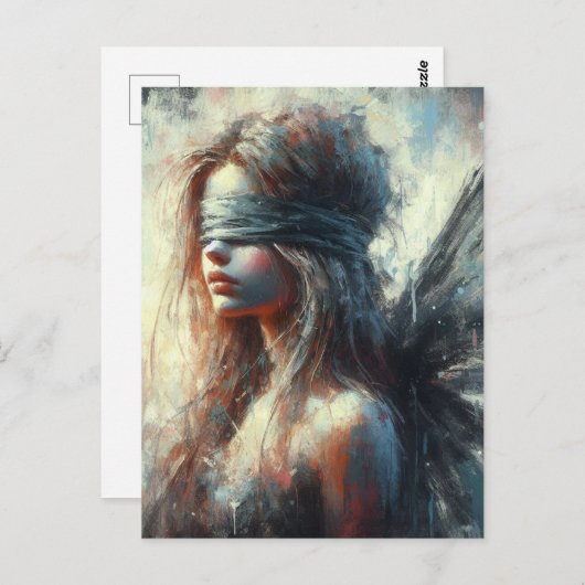 Sprookje in een blinddoek briefkaart (Voorkant / Achterkant)