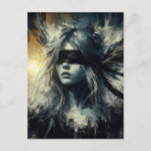 Sprookje in een blinddoek briefkaart (Voorkant)