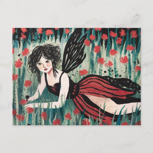 Sprookje in een bloemenweide waterverf briefkaart (Voorkant)