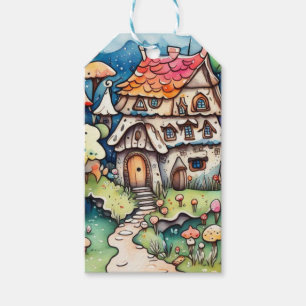 Sprookje in het sprookjesland inpakpapier cadeaulabel
