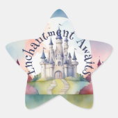 Sprookje Kasteel Party Ster Sticker (Voorkant)