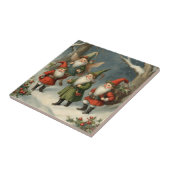 Sprookje Kerst Gnomen in het Bos Tegeltje (Zijkant)