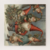 Sprookje Kerstmis Gnomen in het bos Legpuzzel (Horizontaal)