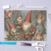 Sprookje Kerstmis Gnomen in het bos Tissuepapier (Craft)