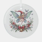 Sprookje Kerstmis Vlinder Glas Ornament (Voorkant)