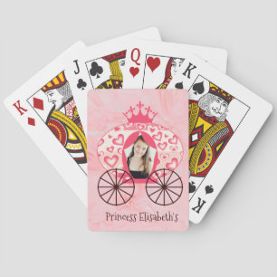 Sprookje Koninklijke Prinses Carriage Meisje Verja Pokerkaarten