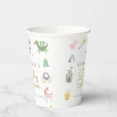 Sprookje Leuk Dragon Baby shower Papieren Bekers (Links)