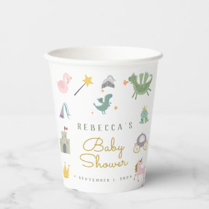 Sprookje Leuk Dragon Baby shower Papieren Bekers