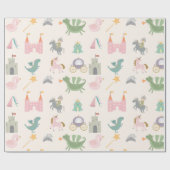 Sprookje Leuke Draak Cadeaupapier (Vlak)