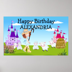 Sprookje Little Bo Peep Sheep Poster