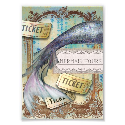 sprookje Mermaid Tours Art Print Foto Afdruk (Voorkant)