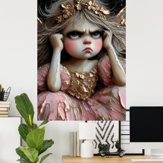 Sprookje met een houding poster (Thuiskantoor)