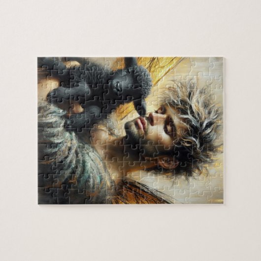 Sprookje met zwart lam legpuzzel (Horizontaal)