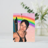 Sprookje onder Regenboog Briefkaart (Staand voorkant)