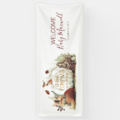 Sprookje Pompoen Herfst Baby shower Spandoek (Verticaal)