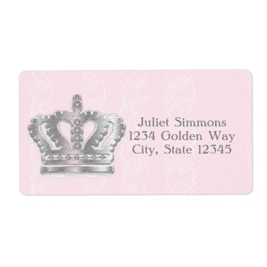 Sprookje  Princess Elegant Sticker Label (Voorkant)
