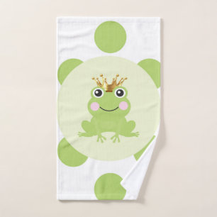 Sprookje Prins Kikker Groene Stippen Bad Handdoek