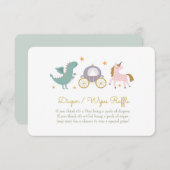 Sprookje Prinses Luier / Wipes Raffle Kaart (Voorkant / Achterkant)