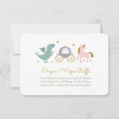 Sprookje Prinses Luier / Wipes Raffle Kaart (Voorkant)