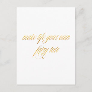 Sprookje Quote Gold Faux Folie Sprookjes Quotes Briefkaart