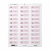 Sprookje  Roze Prinses Adreslabel Etiket (Full Sheet)