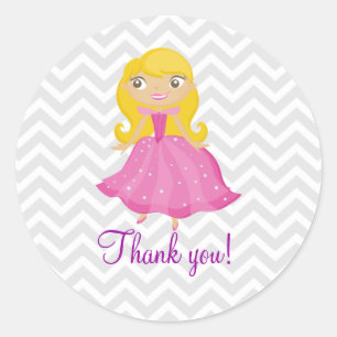 Sprookje Roze Prinses met Blond haar Stickers