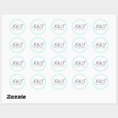 Sprookje Scroll Aangepaste Bruiloft Ronde Sticker (Vel)