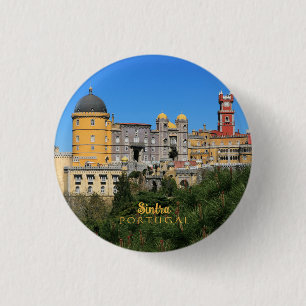 Sprookje Sintra Palace foto, in Portugal Ronde Button 3,2 Cm
