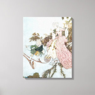 Sprookje Slaapster door Edmund Dulac Canvas Afdruk